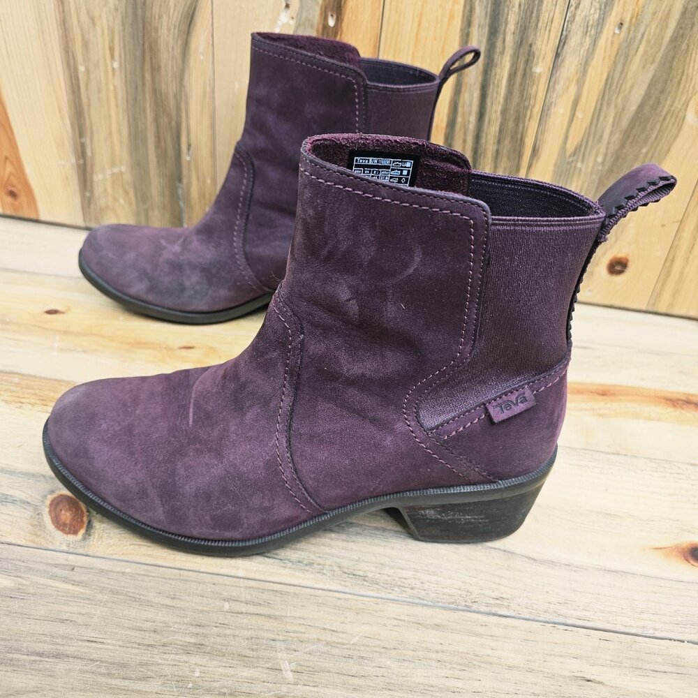 Teva Anaya Plum Purple Waterproof Ankle Boot Size 11 - Picture 5 of 9